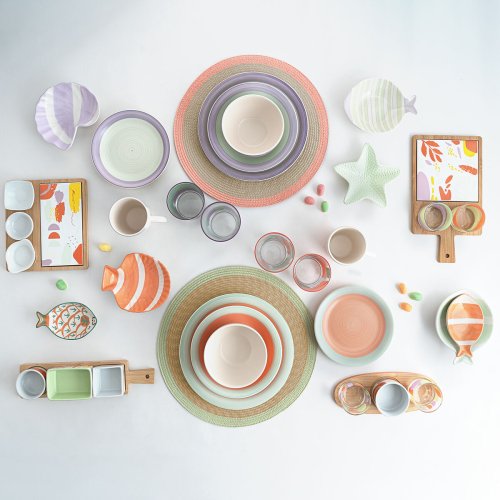 Snacksskl Quid Kaleido Vit Keramik 14 x 9 x 3 cm (4 antal)