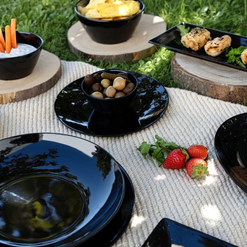 Snacksskl Quid Select Basic Svart Melamin 13 cm (24 antal)