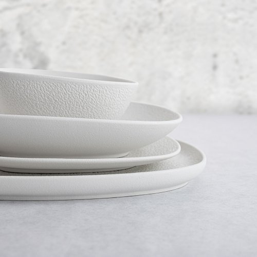 Platt skl Bidasoa Fosil Vit Keramik 26,3 x 25,5 x 2,4 cm (6 ant