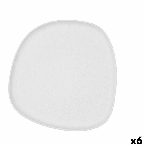 Platt skl Bidasoa Fosil Vit Keramik 26,3 x 25,5 x 2,4 cm (6 ant