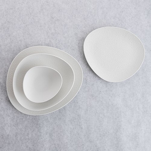 Platt skl Bidasoa Fosil Vit Keramik Avlng 22,8 x 20,1 x 2,2 cm
