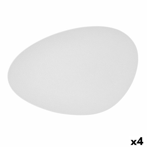 Snacksbricka Bidasoa Fosil Vit Keramik Aluminiumoxid Oval 39,1 x