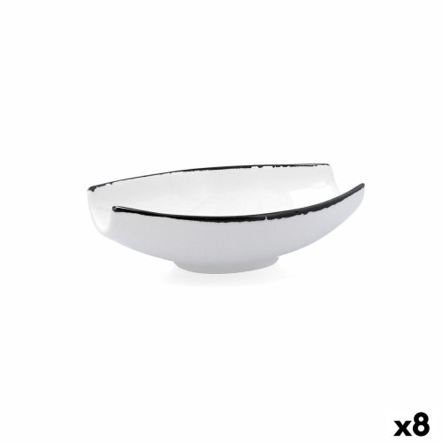 Skl Ariane Vital Filo Vit Svart Keramik 19 x 13,5 cm (8 antal)