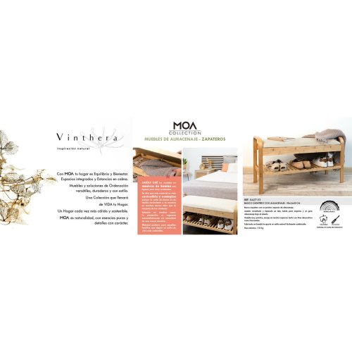 Skobnk Vinthera Moa Beige Tr 90 x 33 x 50 cm