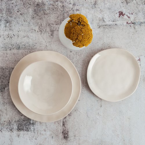 Djup tallrik Bidasoa Cosmos Vit Keramik 20,5 cm (12 antal)