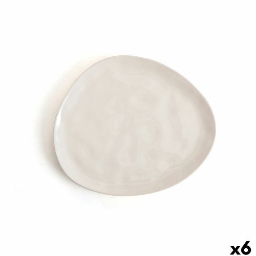 Platt skl Bidasoa Cosmos Vit Keramik 23 cm (6 antal)