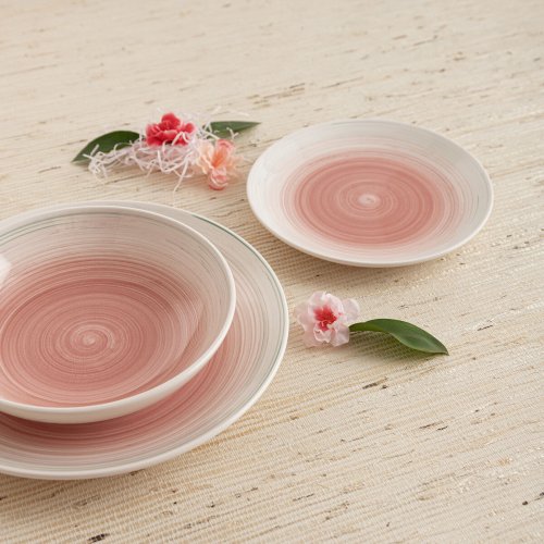 Matservis Quid Velvet Rosa Keramik 18 Delar