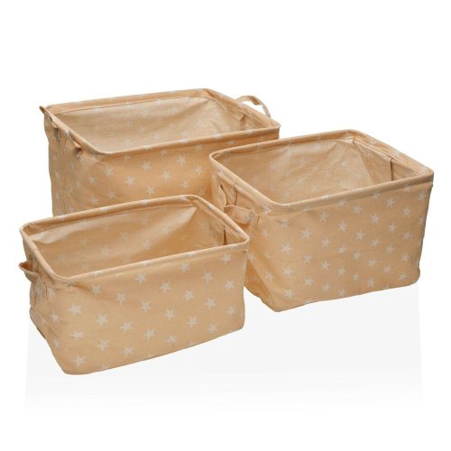 Set med stapelbara frvaringsldor Versa rect stars 25 x 22 x 35