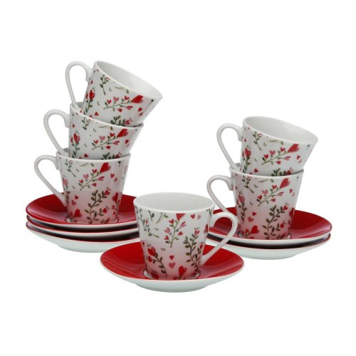 Kaffeset Versa Porslin Hjrtan 6 antal