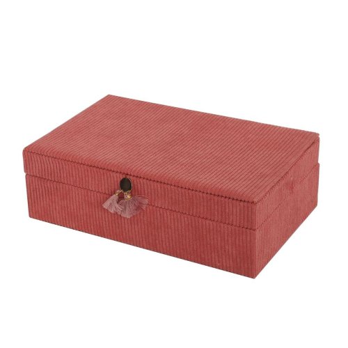 Smyckeskrin Versa Rd Polyester Papp Speglar 16 x 7,8 x 25 cm