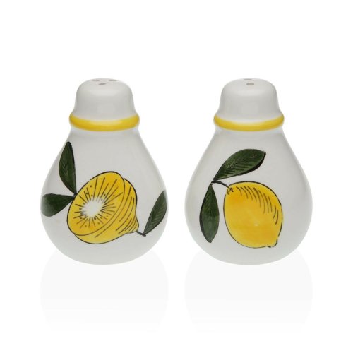Saltkar och pepparkar Versa Keramik Dolomite Citron 5,5 x 8,5 x