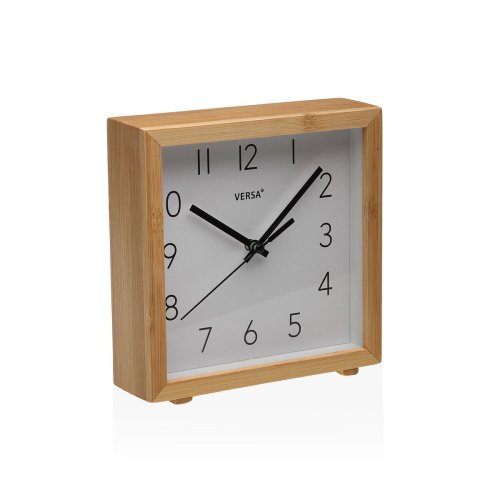 bordsklocka Versa Vit Minimalistisk