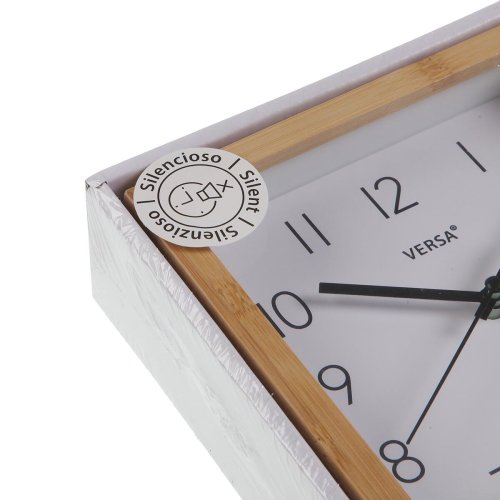 bordsklocka Versa Vit Minimalistisk