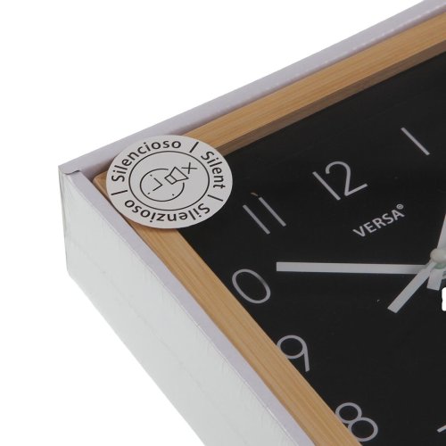 bordsklocka Versa Svart Minimalistisk