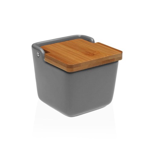 Saltkar med lock Versa Gr Keramik 8,8 x 8,5 x 8,8 cm
