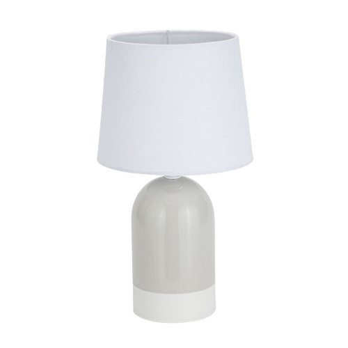 Bordslampa Versa Duo Beige linne Keramik 40 W 18 x 32,5 cm