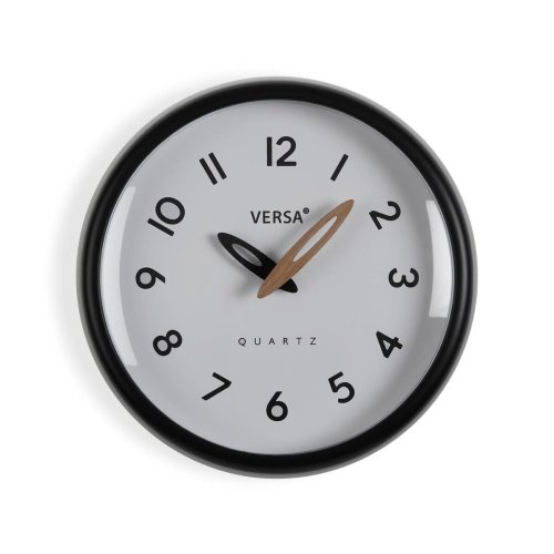 Vggklocka Versa Vit Svart Plast
