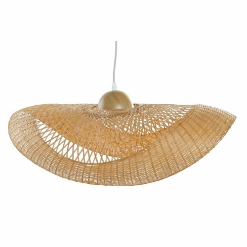 Taklampa DKD Home Decor Brun Bambu 40 W Solhatt 220 V 70 x 34 x