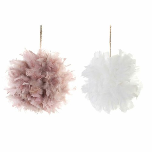 Julgranskula DKD Home Decor Skum Fjder (40 x 40 x 40 cm) (2 pcs