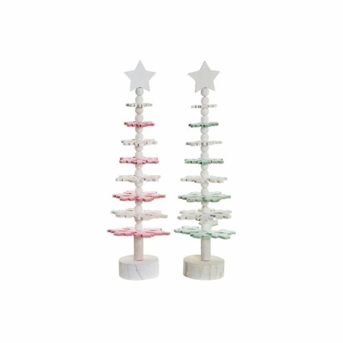 Julgran DKD Home Decor Tr MDF (2 pcs) (11 x 11 x 41 cm)