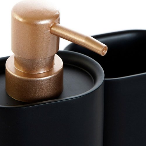 Badkit DKD Home Decor Svart Gyllene PVC Harts Glam 8,5 x 6 x 18