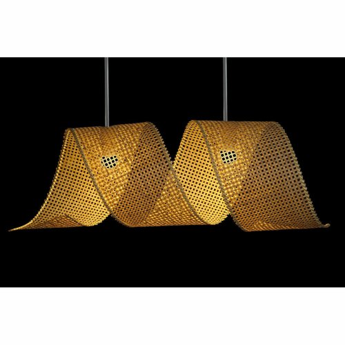 Taklampa DKD Home Decor Ljusbrun Tr Bambu 50 W 220 V 80 x 30 x