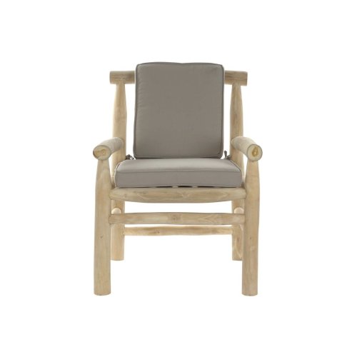 Trdgrdssoffa DKD Home Decor Naturell Ljusgr Teak 65 x 80 x 92