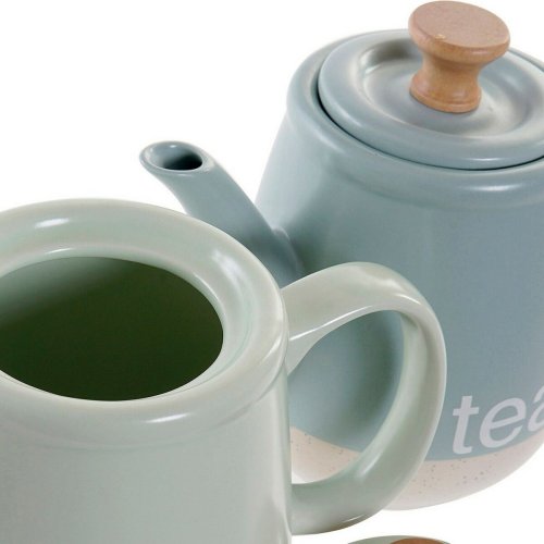 Tekanna DKD Home Decor 8424001793235 Bl Grn Stengods 1 L 22,5