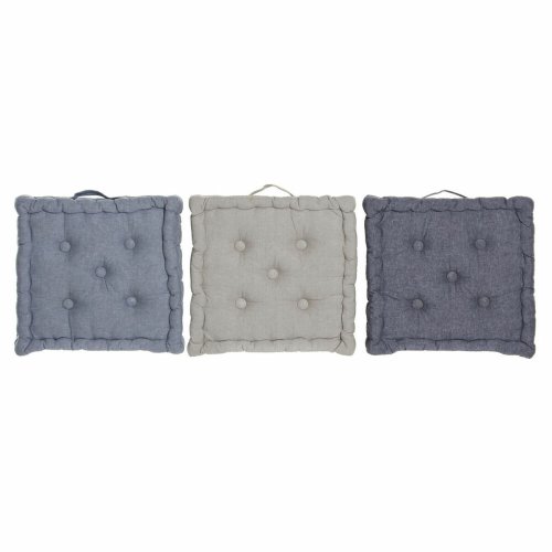 Kudde DKD Home Decor Golv Bl Gr Bomull Marinbl (3 pcs) (38 x
