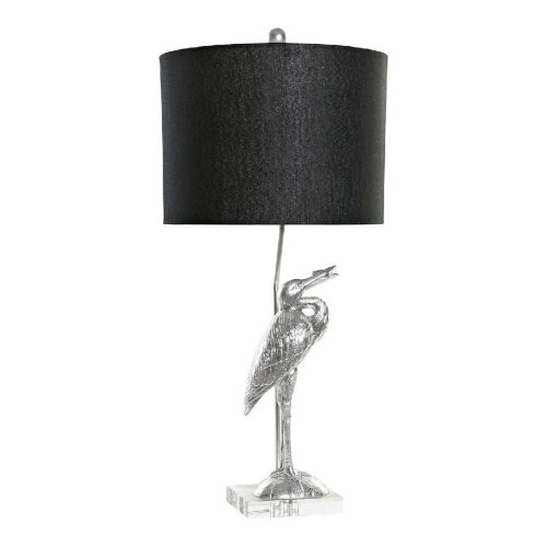 Bordslampa DKD Home Decor Svart Silvrig Harts 60 W 220 V 33 x 33
