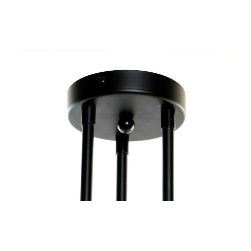 Taklampa DKD Home Decor Vit Svart Metall Glas 220 V 50 W (61 x 5
