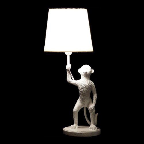 Bordslampa DKD Home Decor Vit Svart Polyester Metall Harts 25W 2
