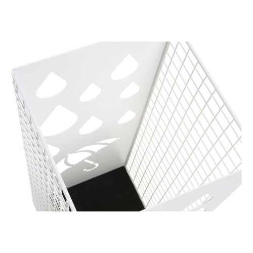 Paraplystll DKD Home Decor Svart Metall Vit (19.5 x 20 x 47.5 c