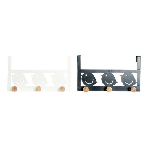 Drrhngare DKD Home Decor 8424001835553 Fglar Vit Svart Metall