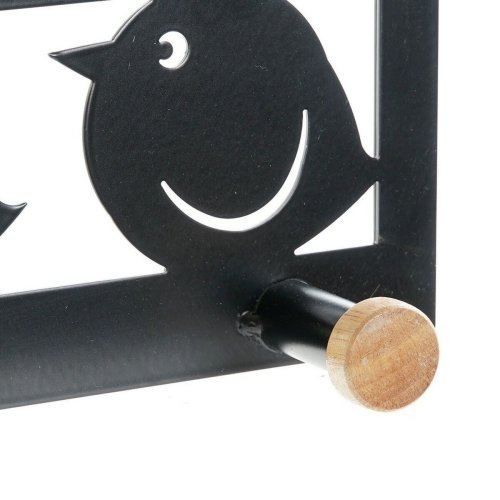 Drrhngare DKD Home Decor 8424001835553 Fglar Vit Svart Metall