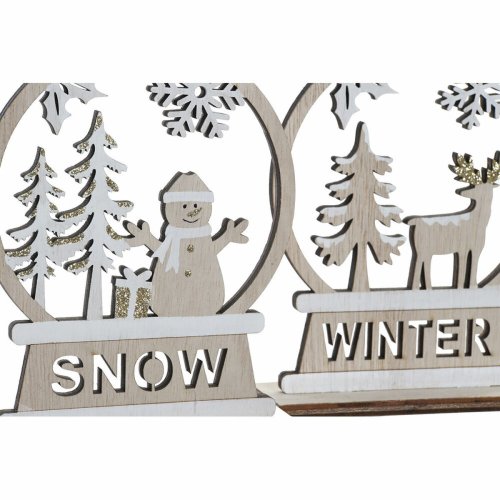 Julgranskula DKD Home Decor Tr Ren (12 x 4 x 15 cm) (2 antal)