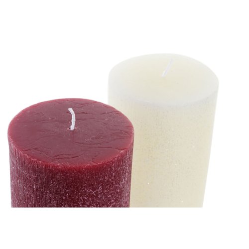 Ljus DKD Home Decor Vit Rd Jul 9 x 9 x 15 cm (2 antal)