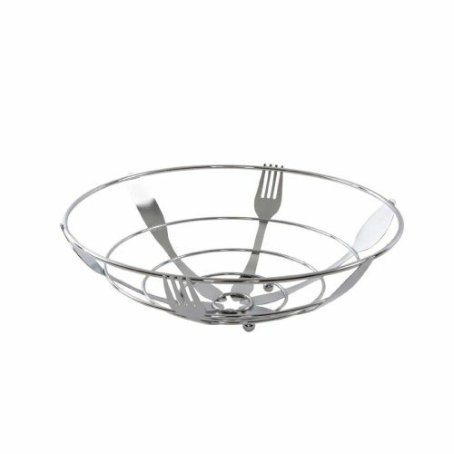 Fruktskl DKD Home Decor Silvrig Metall Plast