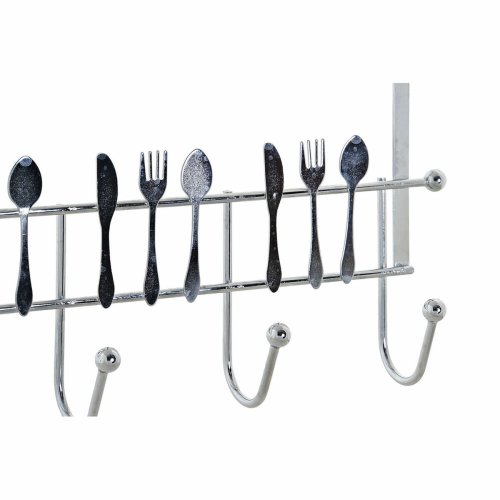 Drrhngare DKD Home Decor Silvrig Metall Plast 34 x 17 x 9 cm