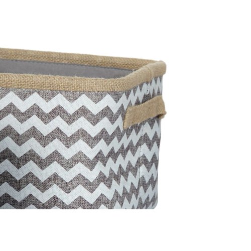 Korg - set DKD Home Decor Vit Gr Jute Sick-sack Boho 36 x 31 x