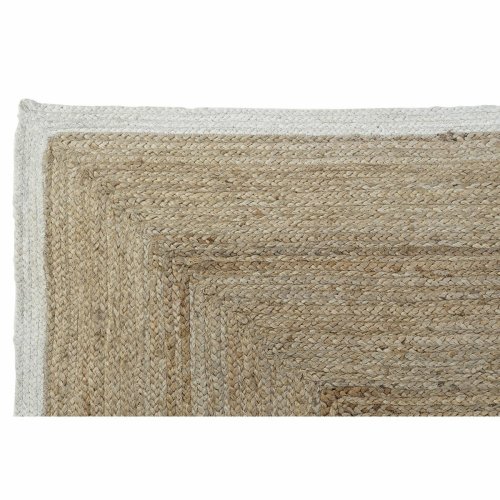 Matta DKD Home Decor Scandi Polyester Bomull Vit Ljusbrun Jute 1