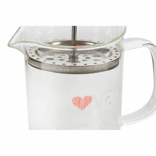 Tekanna DKD Home Decor Transparent Rostfritt stl Silver Borosil