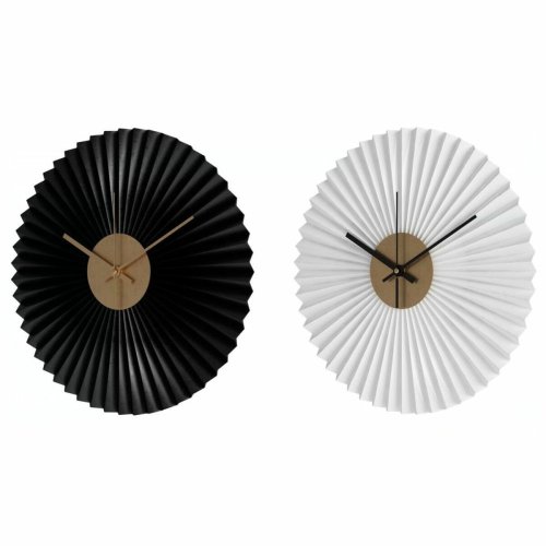 Vggklocka DKD Home Decor Vit Svart Vit/Svart Jrn Plast Modern