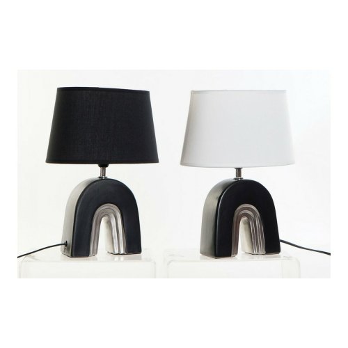 Bordslampa DKD Home Decor Keramik Svart Polyester (20 x 20 x 31