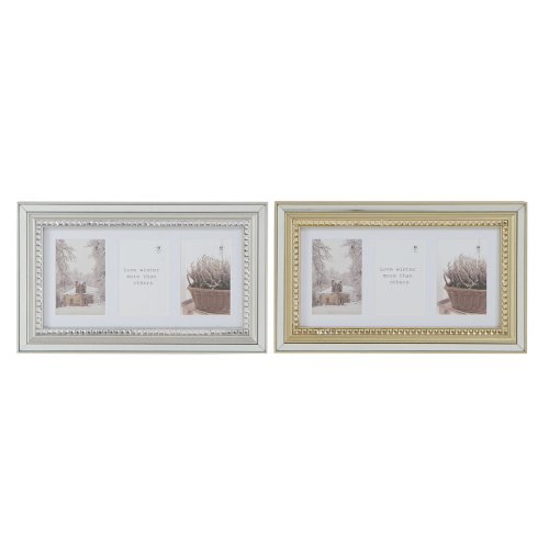 Fotoram DKD Home Decor Luxury Gyllene Silvrig Glas polystyren Tr
