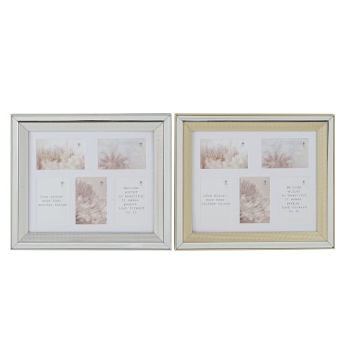 Fotoram DKD Home Decor Gyllene Silvrig Aluminium Glas polystyren