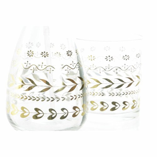 Badkit DKD Home Decor Gyllene Glas ABS Plast Lv av en vxt 9 x