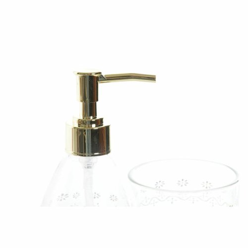 Badkit DKD Home Decor Gyllene Glas ABS Plast Lv av en vxt 9 x