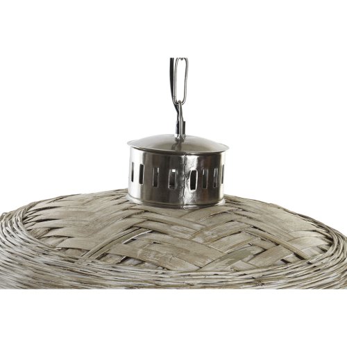 Taklampa DKD Home Decor Silvrig Naturell Metall 50 W 80 x 80 x 4