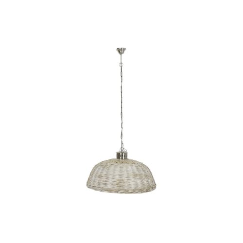 Taklampa DKD Home Decor Silvrig Naturell Metall 50 W 80 x 80 x 4